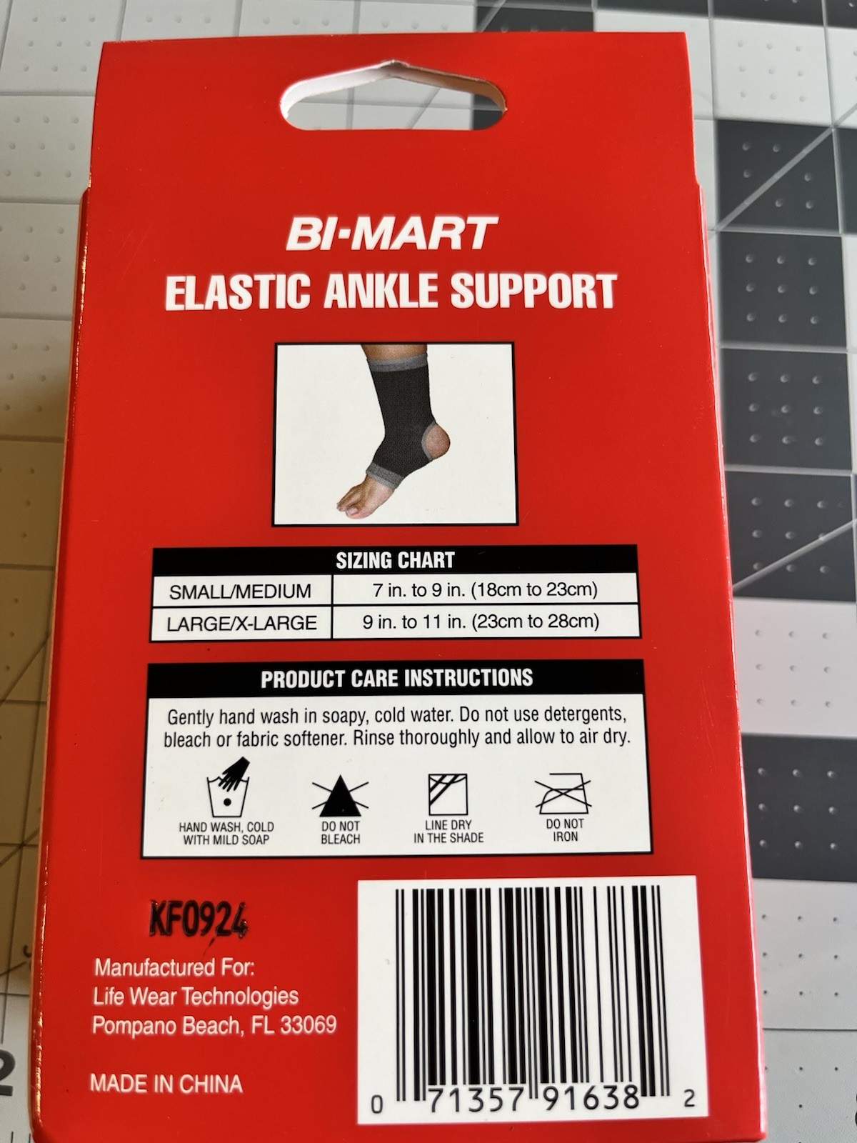 ANKLE SUPPORT, Elastic Brace, Small/Meduim