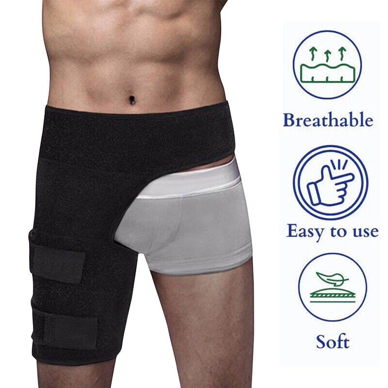 1/2*Hip Brace for Sciatica Pain Relief,Compression Support Wrap for Thigh Injury