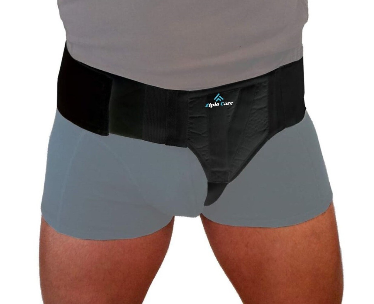 Inguinal Hernia Groin Support Belt Adjustable Elastic Right Side