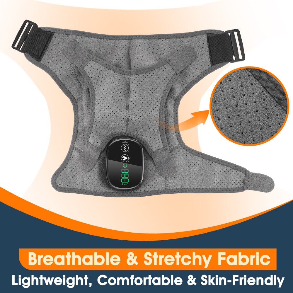 1-4x Electric Heated Shoulder Joint Brace Support Vibration Relief Pain Massager