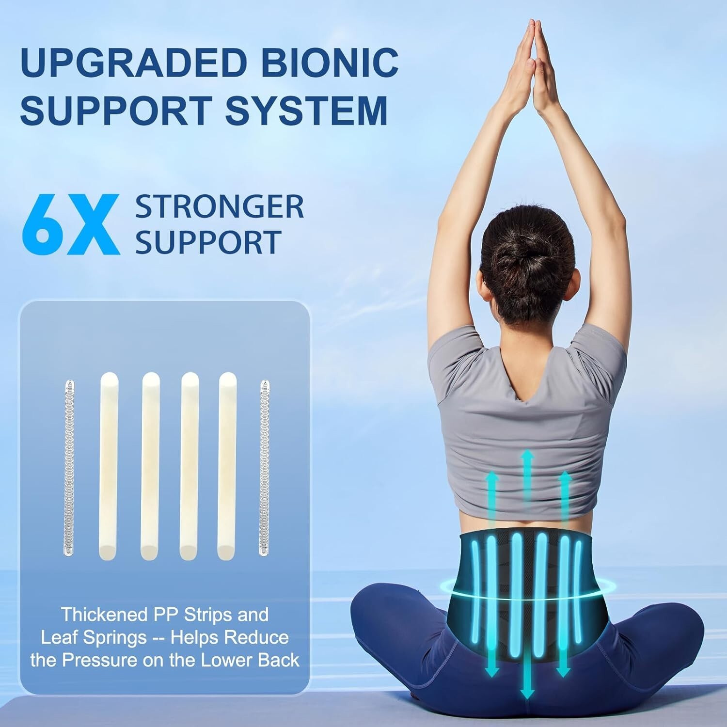 Back Brace for Lower Back Pain, Knob Adjustable Back Support with 3D Lumbar Pad