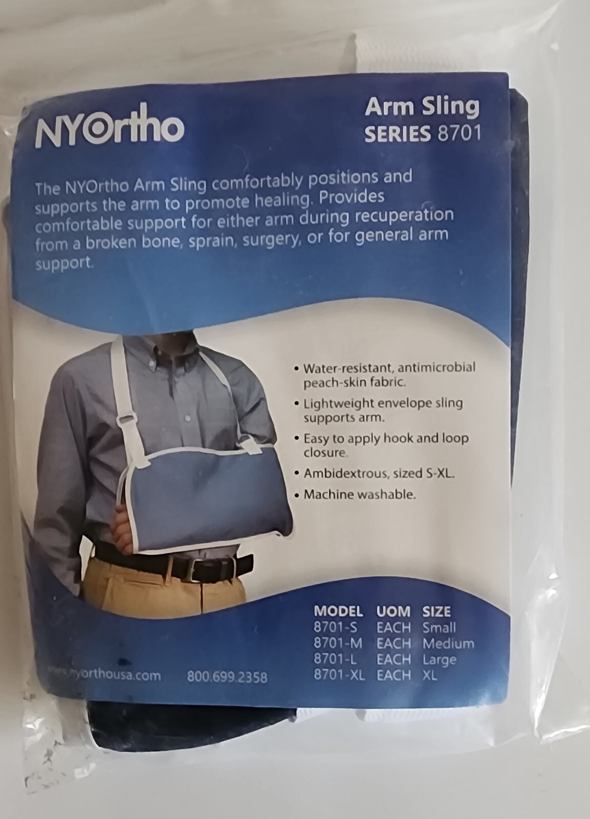 NYOrtho- Envelope Arm Sling- Series 8701 L (Lrg)- Antimicrobial