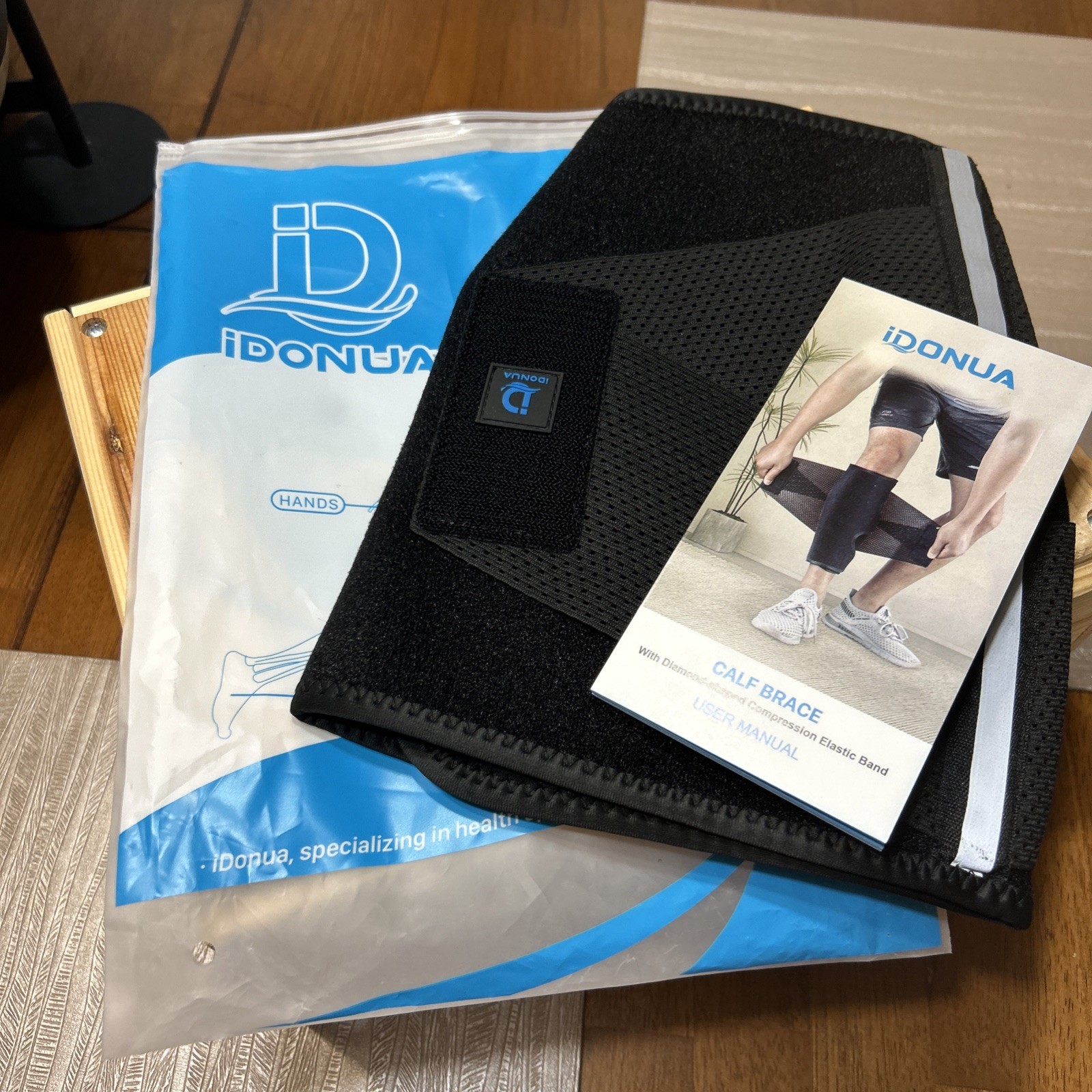 iDonua Calf Brace Compression for Torn Calf Muscle fit Men /Women Size L/XL SM02