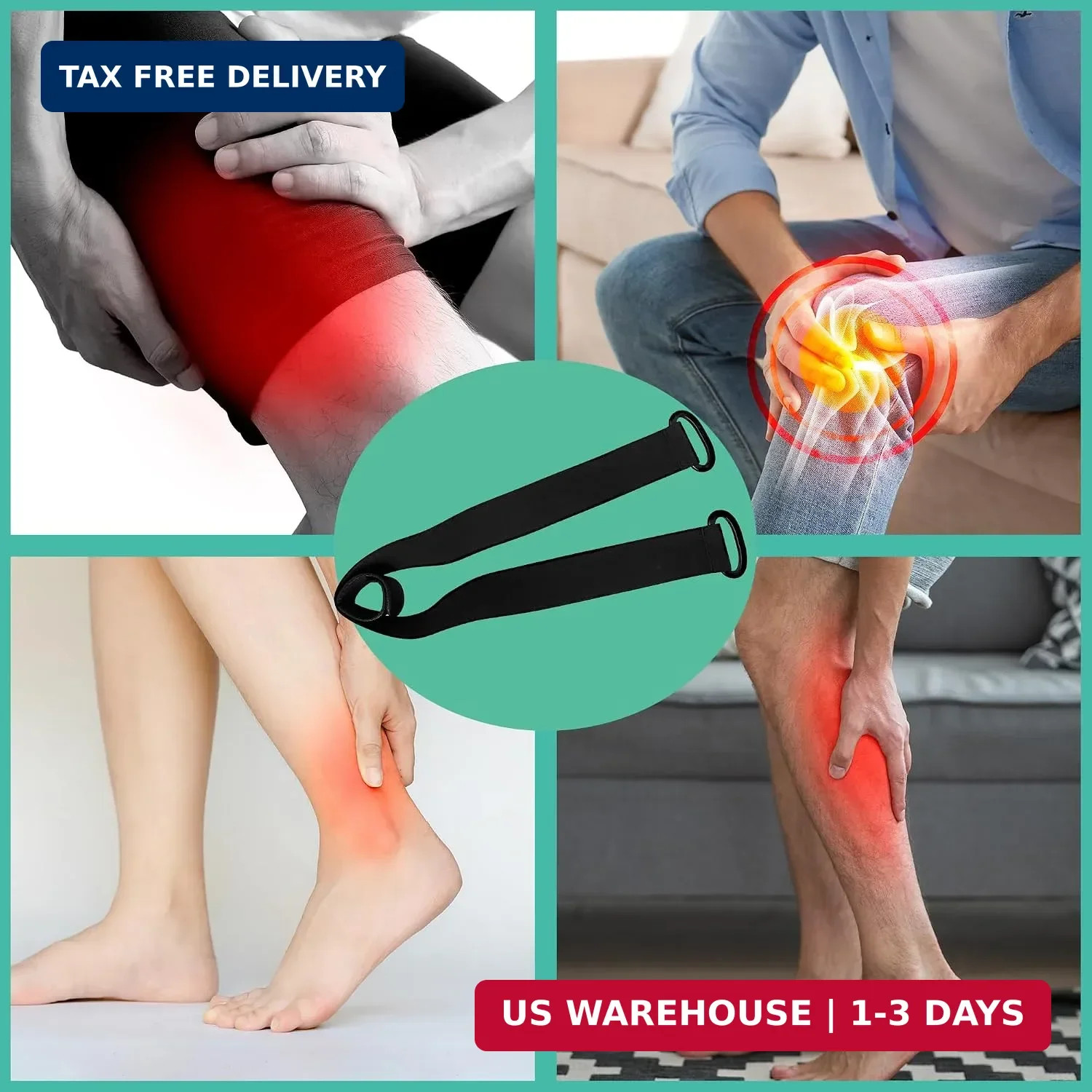 Knee Replacement Recovery Aids Kit – Leg Lifter Strap Elastic Exercise Bands for
