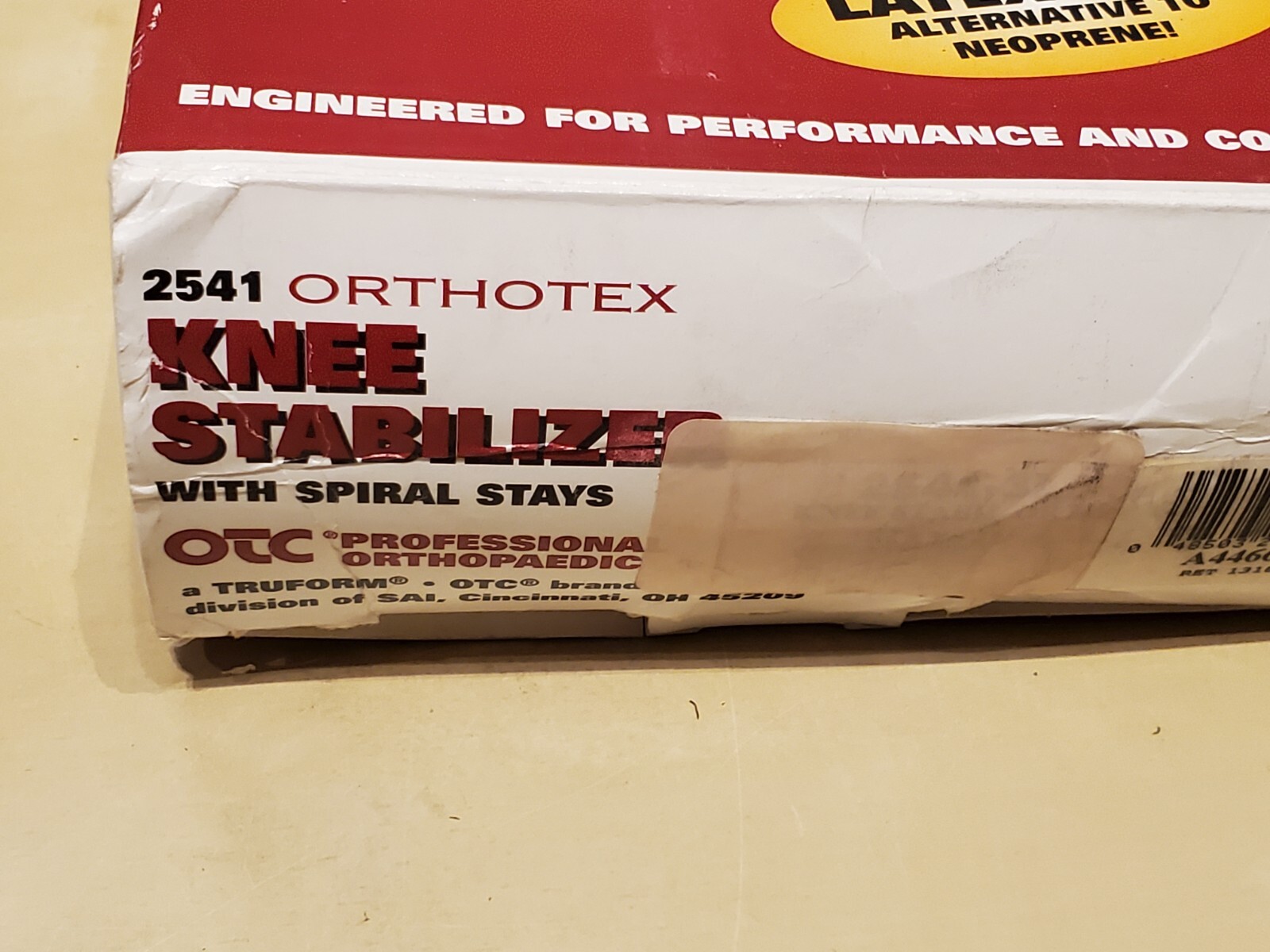 OTC ORTHOTEX Knee Stabilizer With Spiral Stays (Black) XXXL * 2541- SIZE XXXL