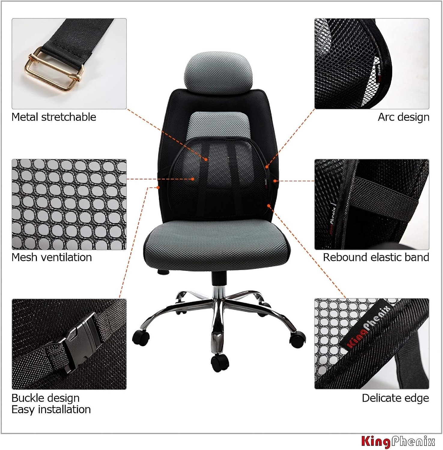 Lumbar Support 2 Pack with Breathable Mesh, Suit for Car, Office Chair