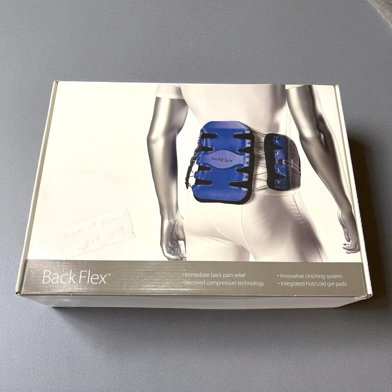BioSkin Back Flex Lumbar Brace # 37303 Size 1 28-34” Hot-Cold Gel Pads NEW