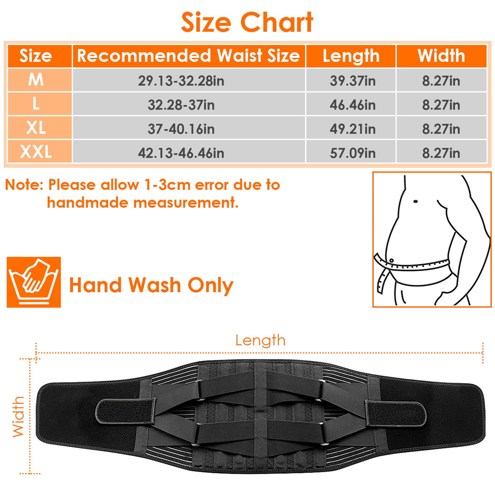 Back Support Brace Breathable Mesh Lumbar