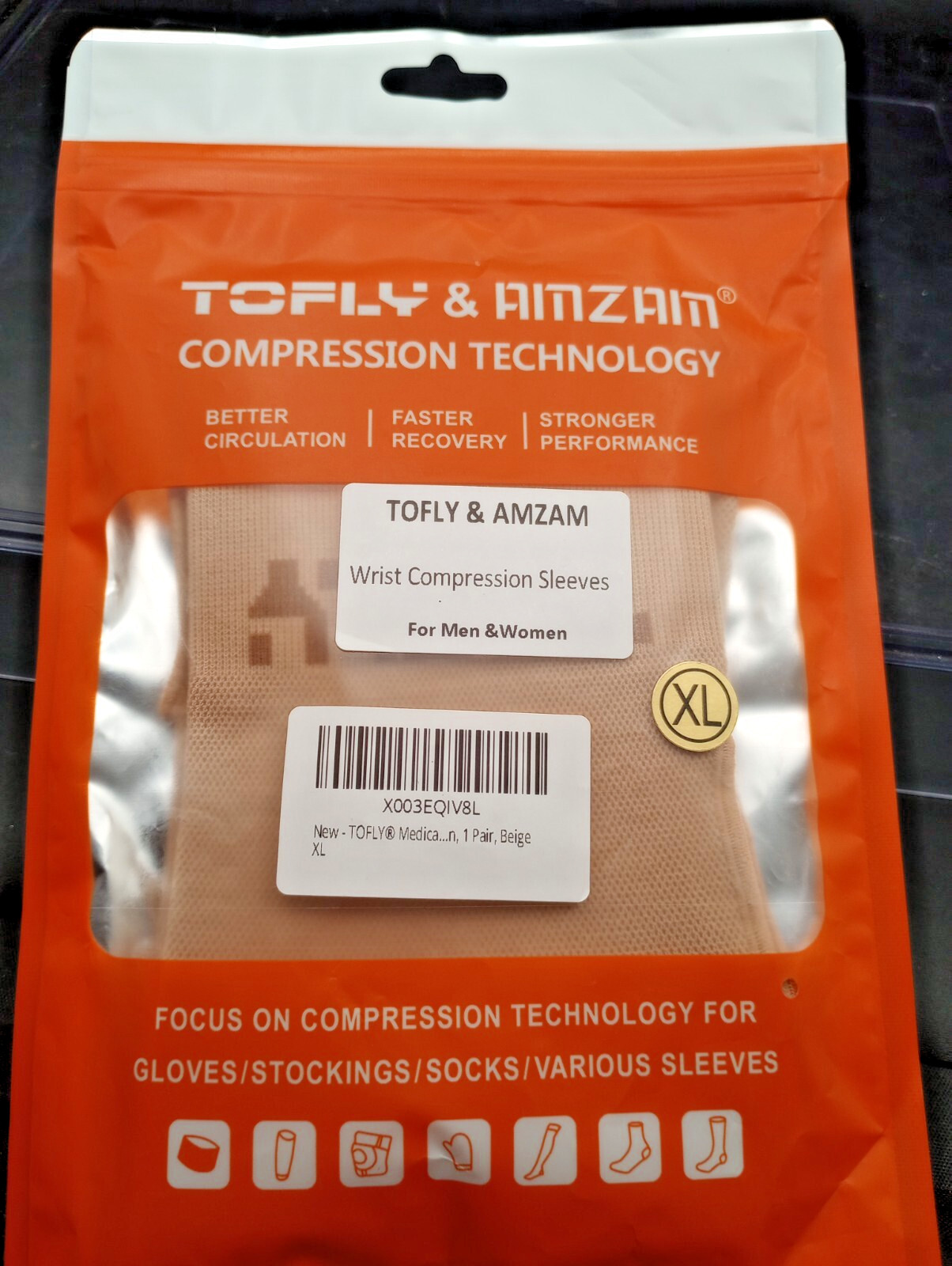 Tofly – Wrist Support Sleeves Joint Pain Tendonitis Compression Sprain Relief XL