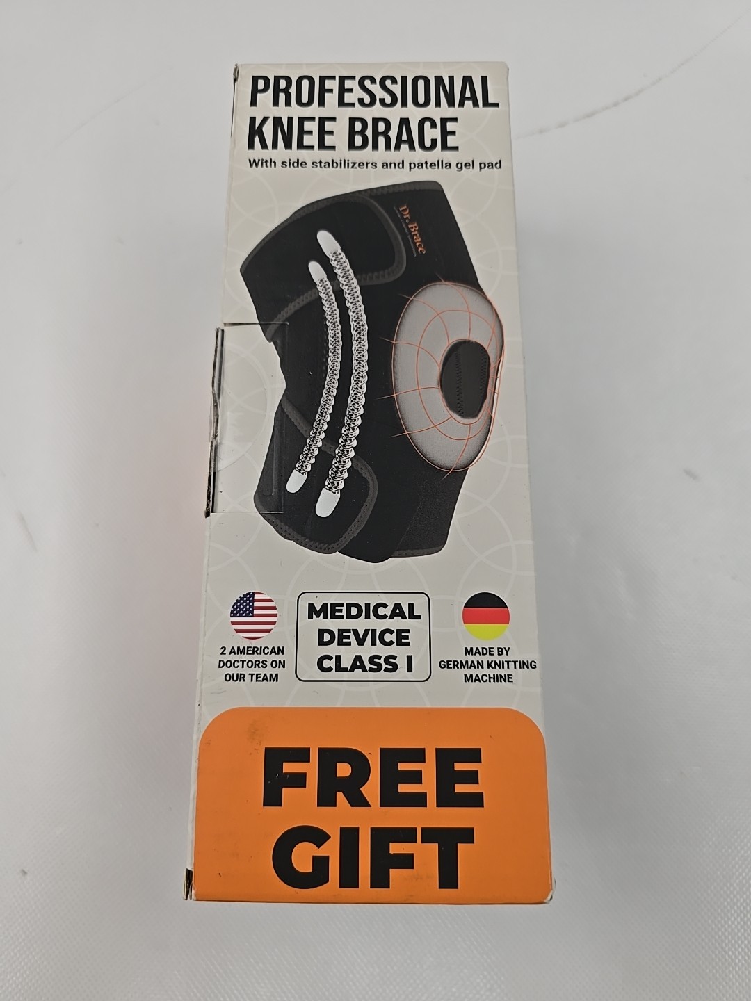 DR. BRACE ELITE Knee Brace with Side Stabilizers & Patella Gel Pads for Maximum
