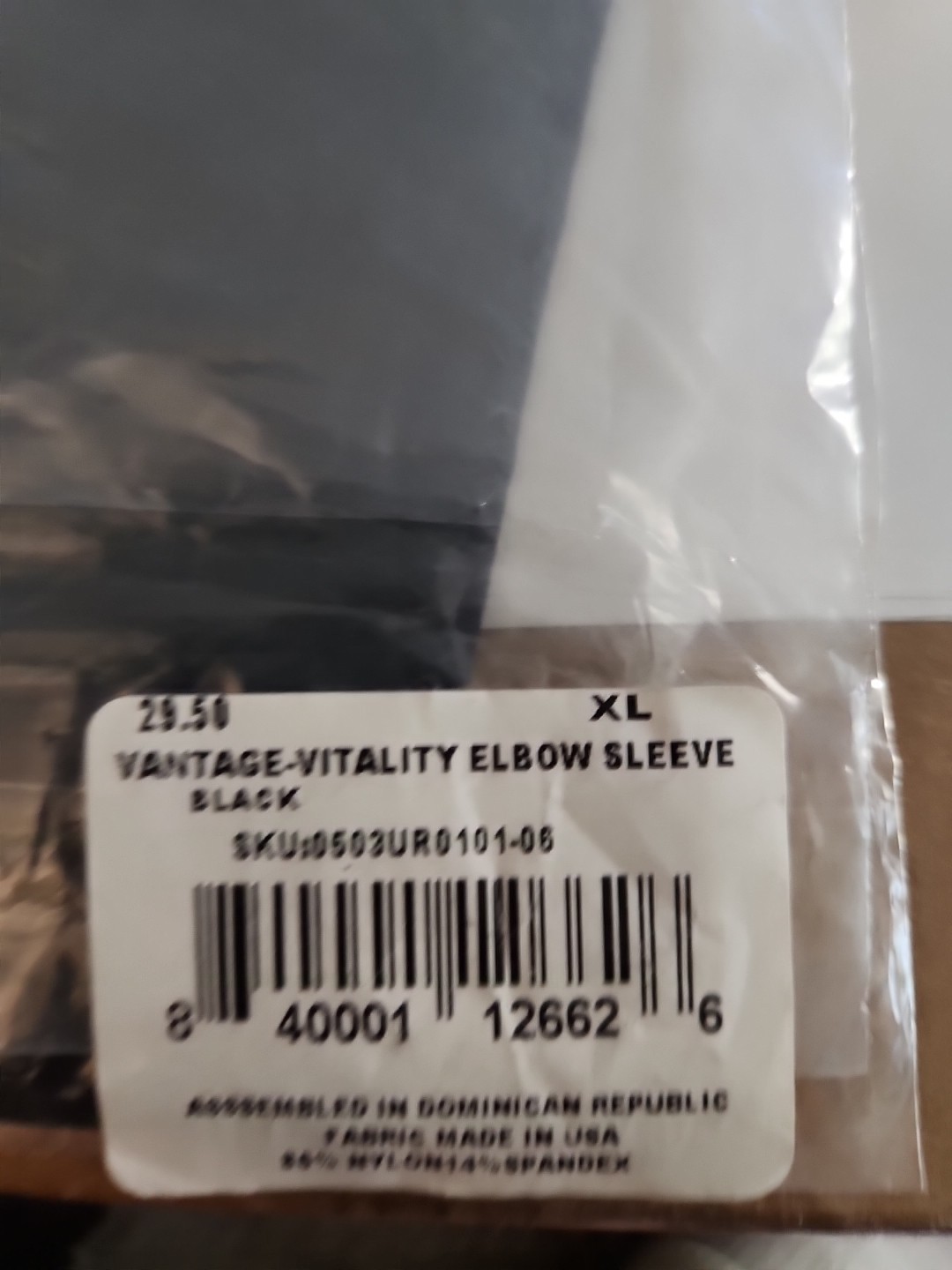 Tommie Copper Vitality Elbow Sleeve, Size XL, Black New SEALED