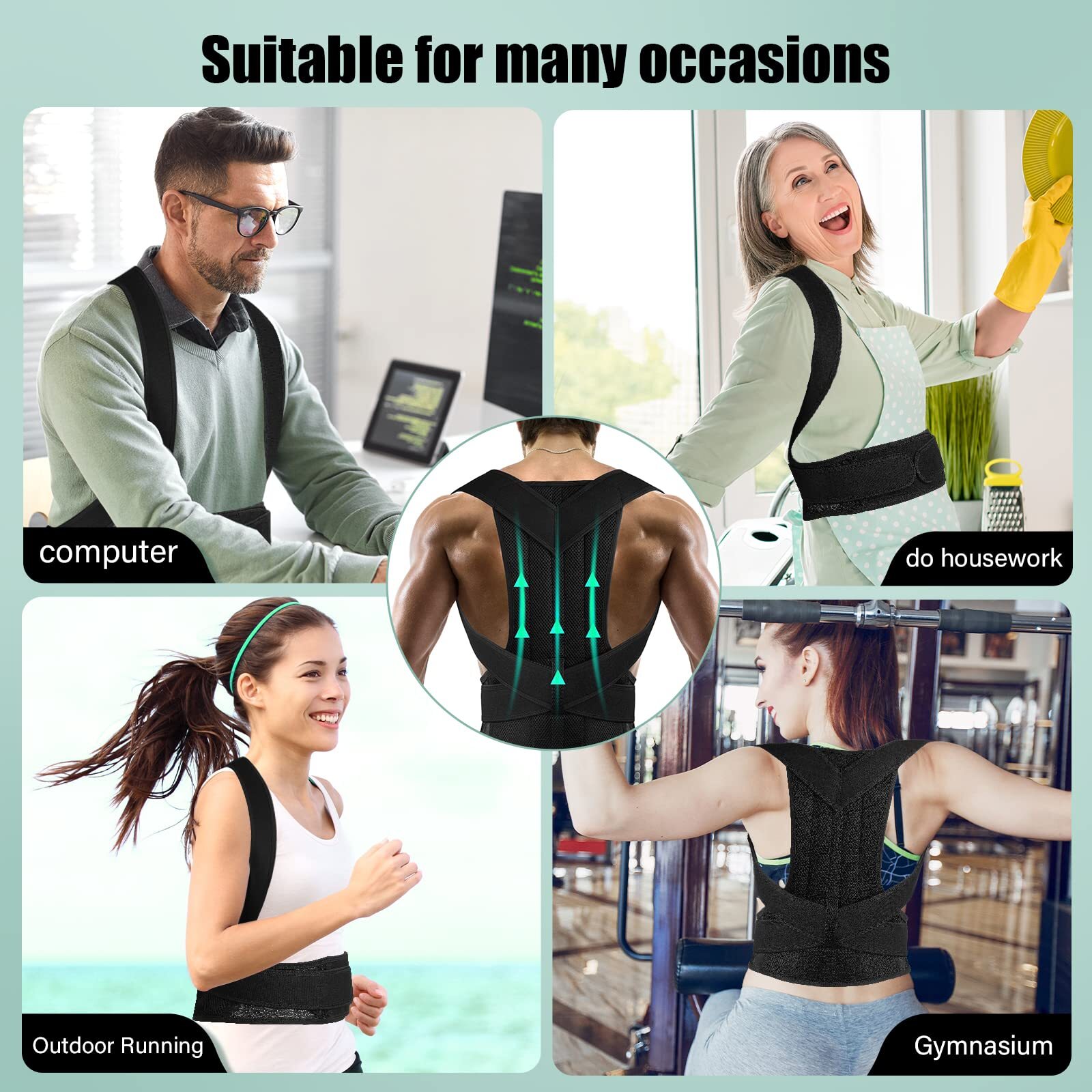 Back Brace Posture Corrector for Unisex,Shoulder Straightener Back Pain Relief