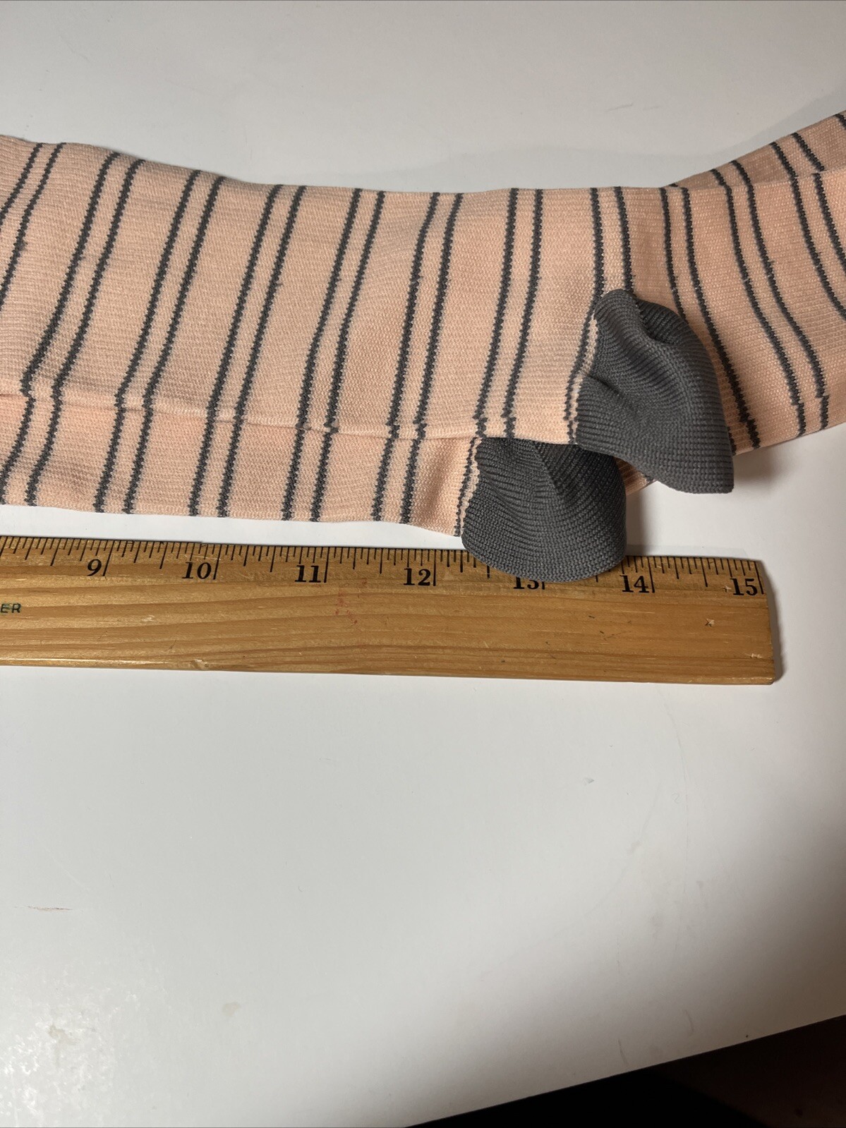 Extreme Fit Compression Socks Knee High Womens Mens Medical Blush Pink Gray Stri