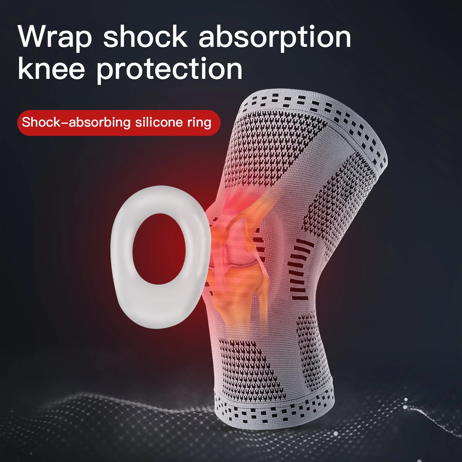 1Pcs Silicone Spring Full Knee Support Patella Medial Support Strong Meniscus