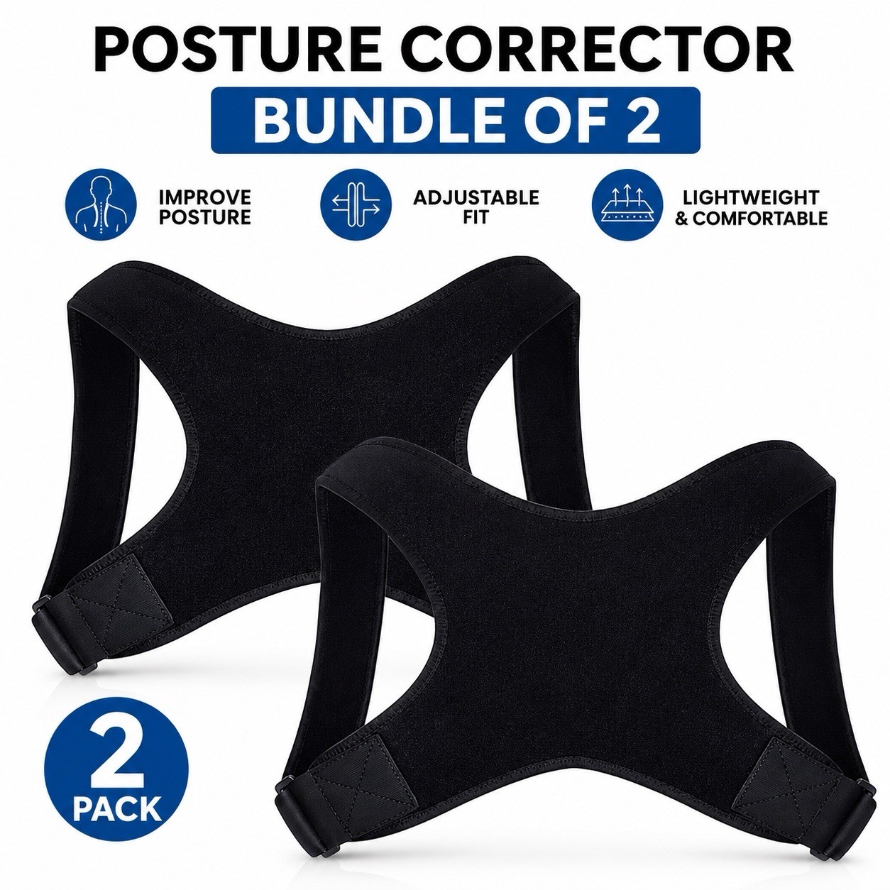 Back Posture Corrector Shoulder Straight Support Brace Belt Therapy Men Women