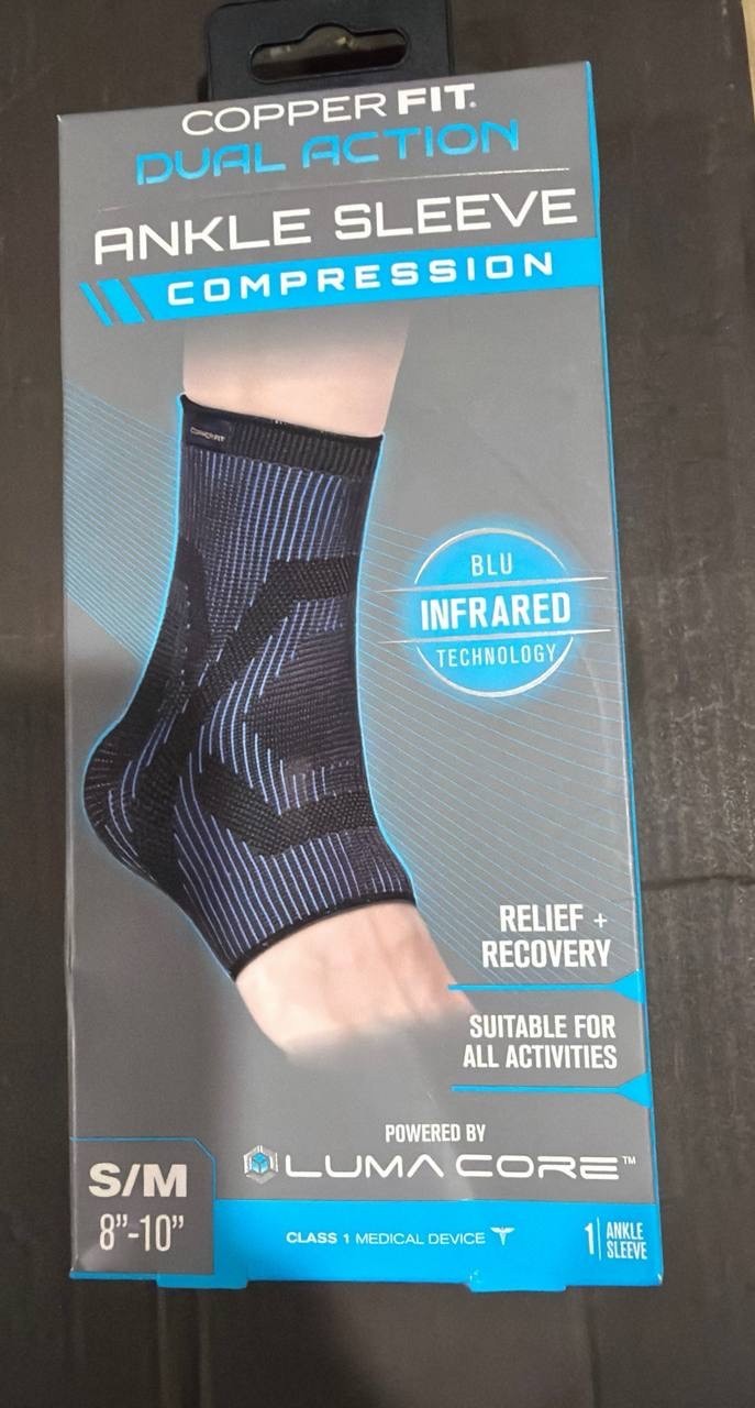 Copper Fit Dual Action Ankle Sleeve Compression Support