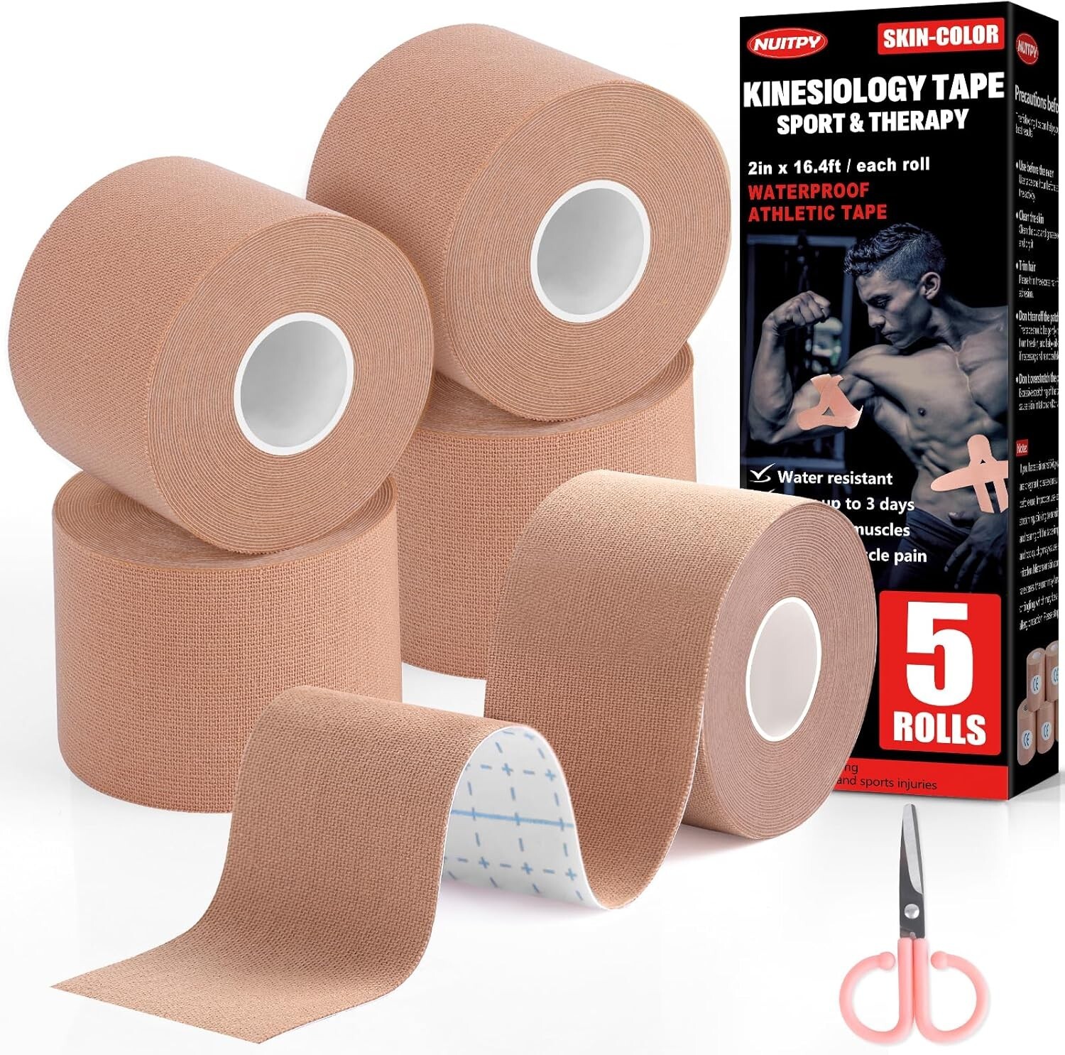 5 Roll Kinesiology Tape Athletic Muscle Support Sport Elastic