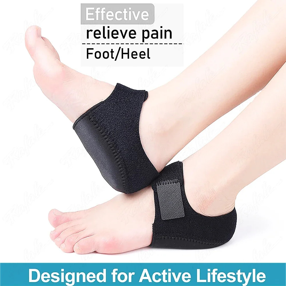 Pain Relief for Plantar Fasciitis Sock Worn Gel Heel Pad for Shoes Thin
