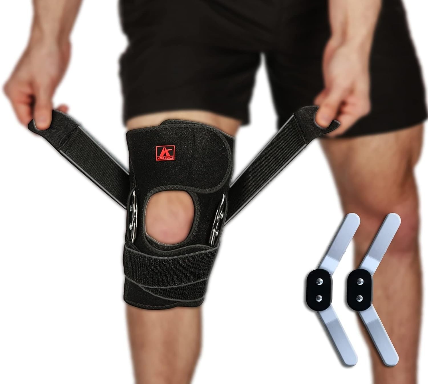 Knee Brace with Hinged Support & Patella Stabilizers