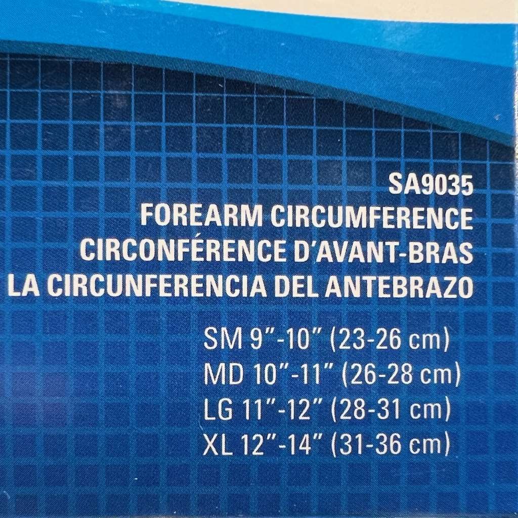 Sport Aid Neoprene Tennis Elbow Sleeve (Forearm circum. 12-14 Inches) Blue X-Lar