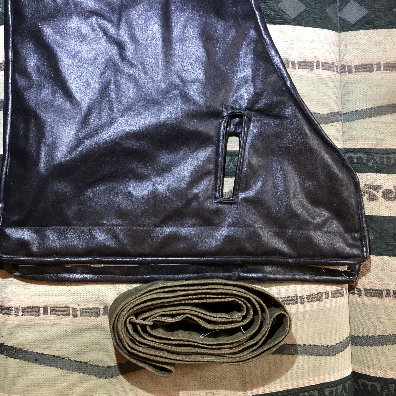 For the lower back, bind those in need. Warm leather blanket with a belt.