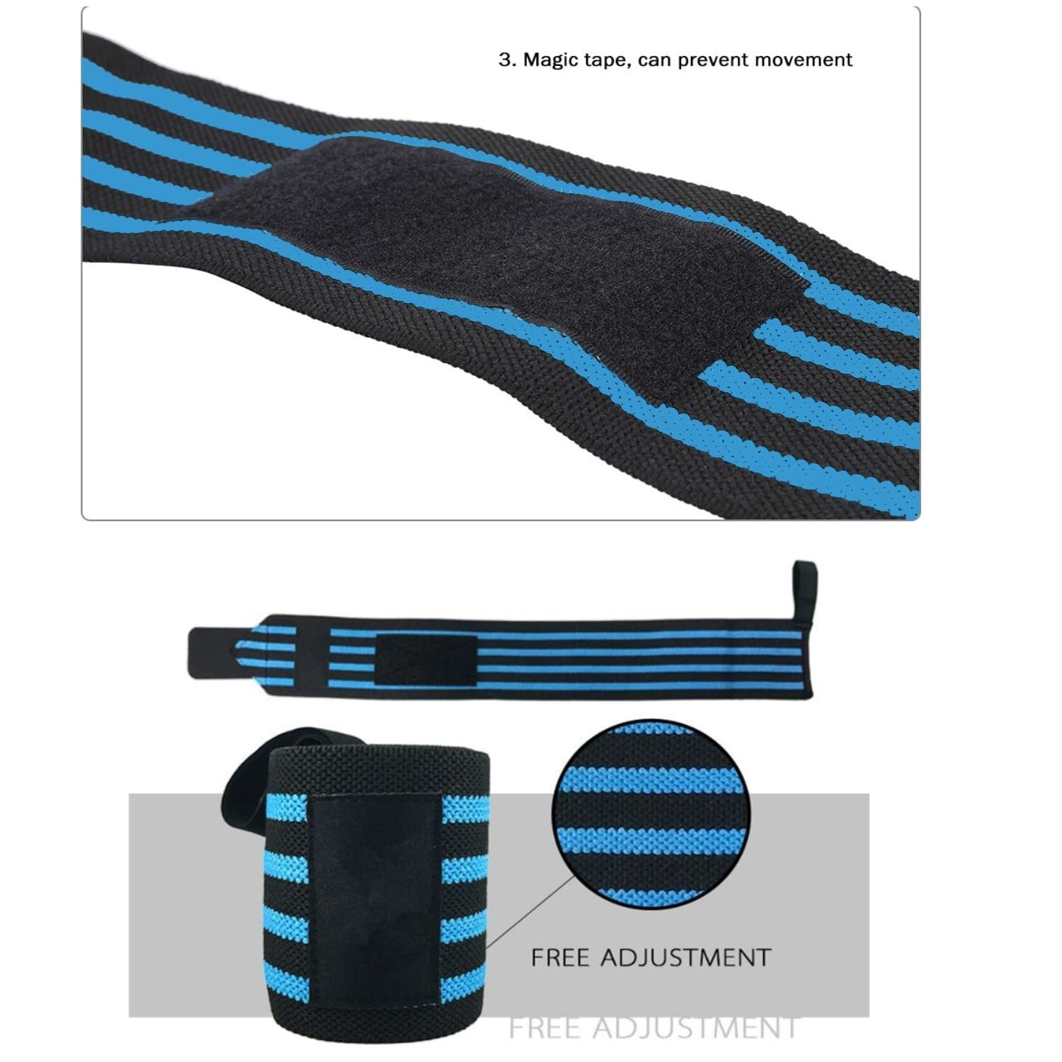 Wrist Support Braces for Weight Lifting with Thumb Loops ( Pack of 2 )