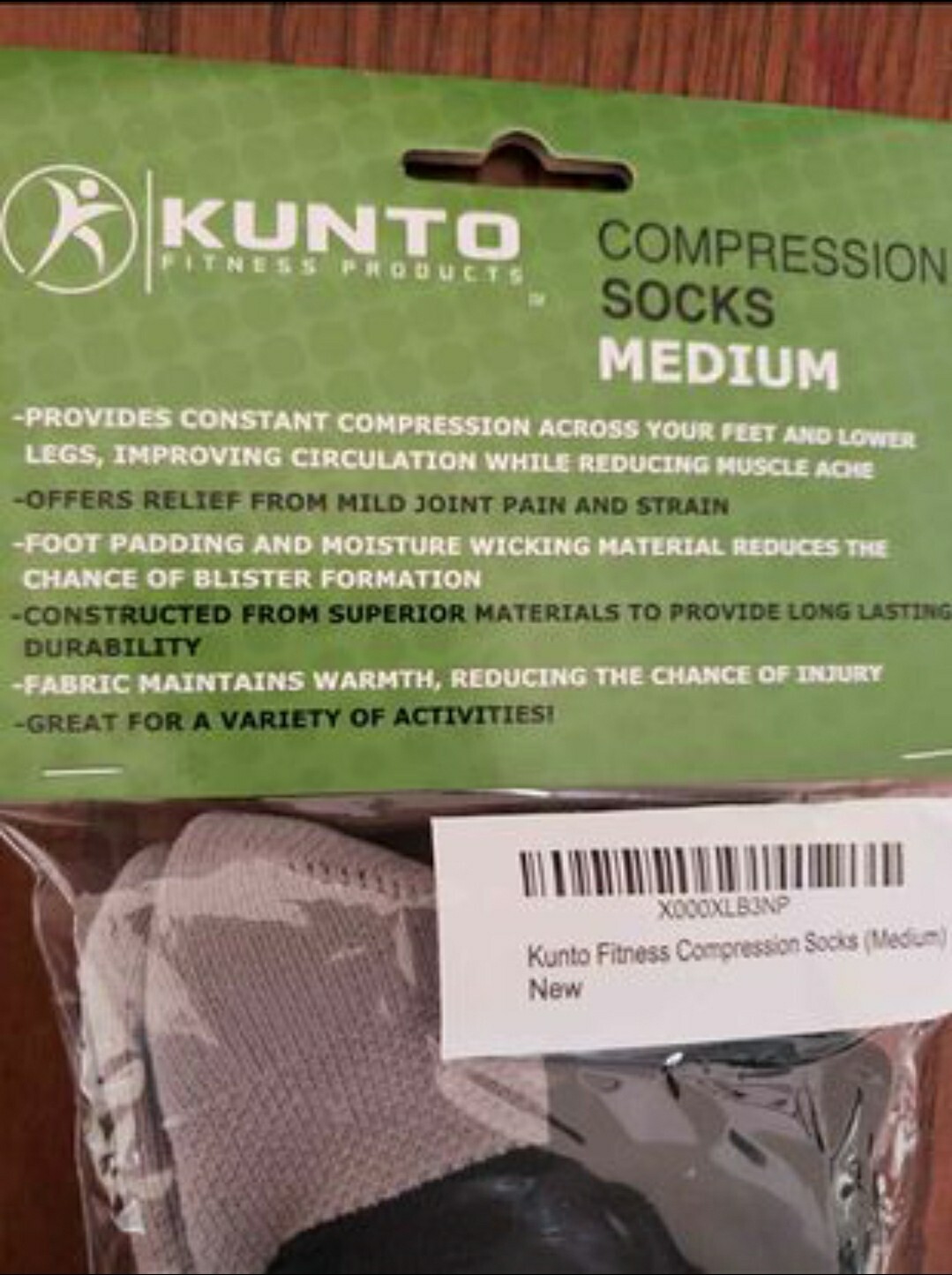 Compression Socks – Reduce Leg Pain – Size Medium 1 Pair Kunto Fitness