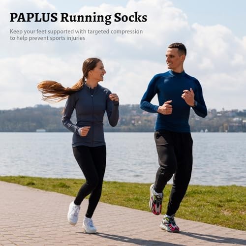 Compression Running Ankle Socks (6 Pairs) for Men Large-X-Large Black (6 Pairs)