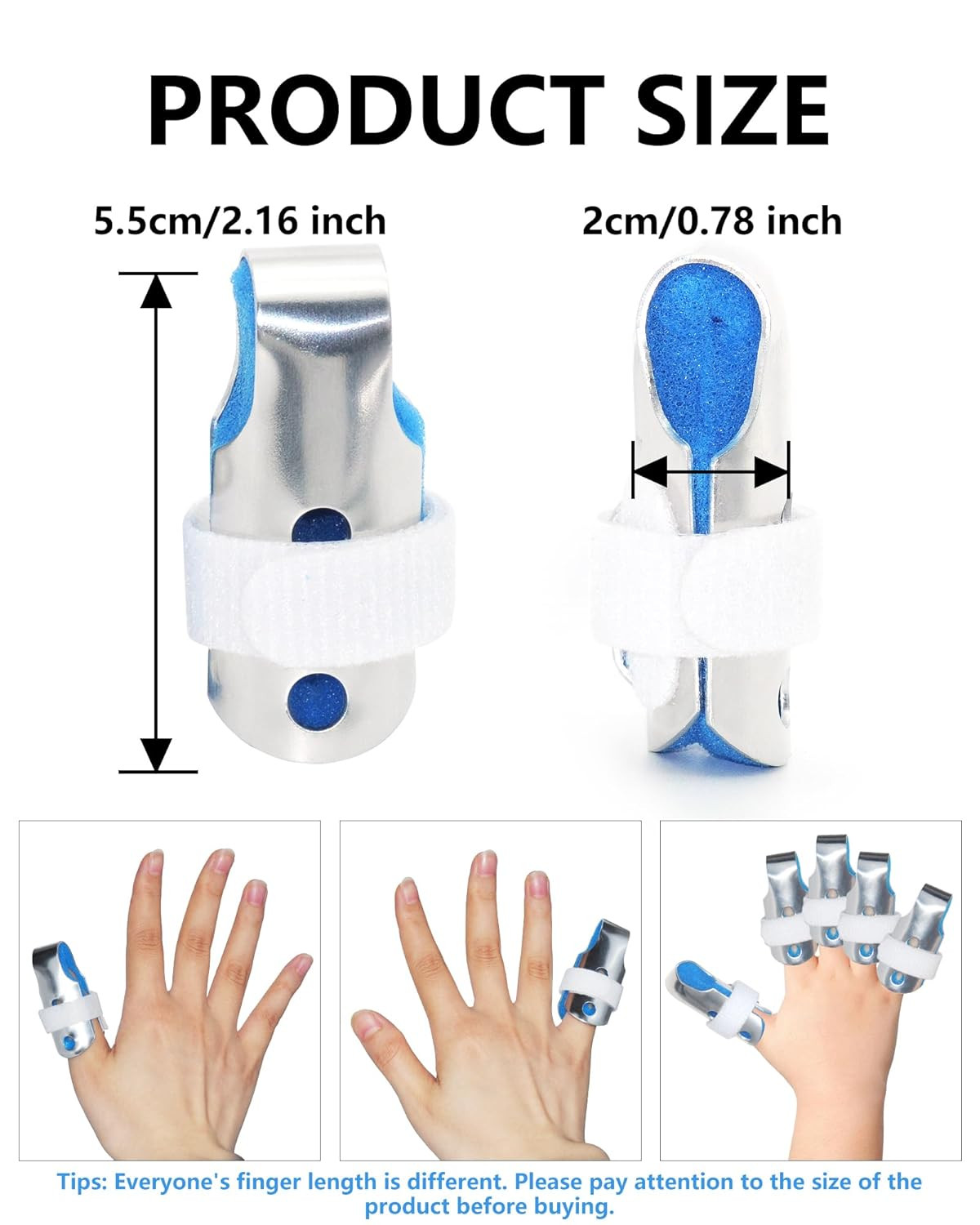 Pinky Finger Splint Kids, 2PCS Trigger Finger Splint for Thumb Arthritis Broken