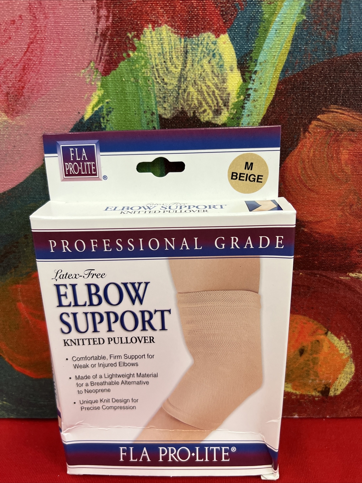 FLA Orthopedics Pro Lite Professional Latex Free Elbow Support Medium Beige NIB