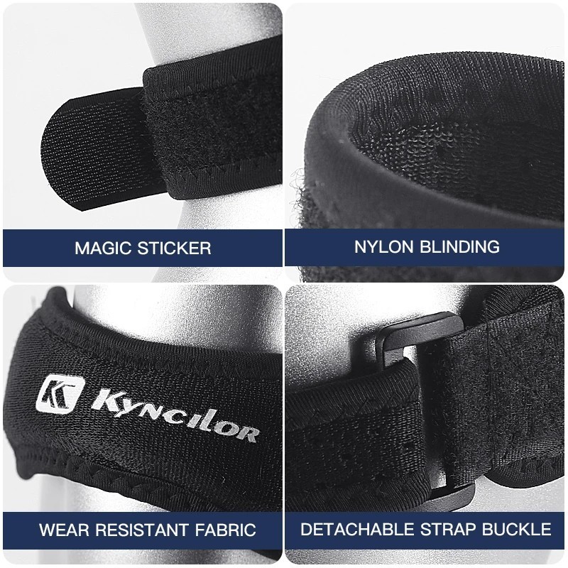 Adjustable Patella Knee Strap Support Band Silicone Gel Sports Running Gym