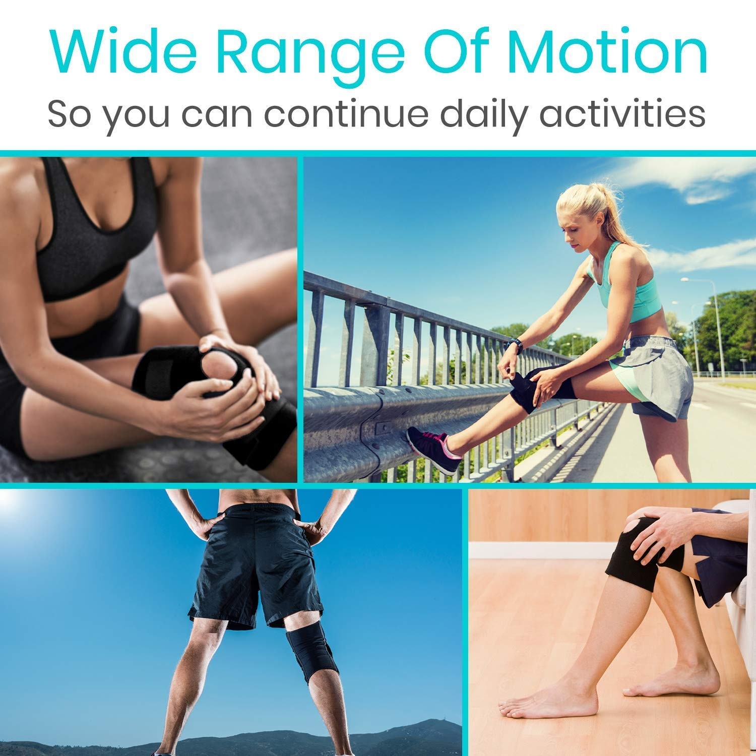 Vive Hinged Knee Brace with Side Stabilizers – Stabilizing Support with Open