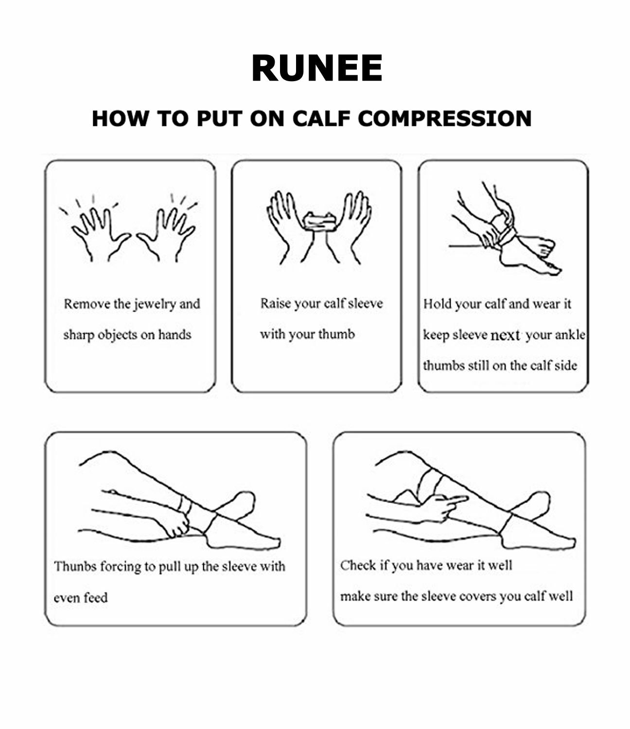 Runee High Quality Calf Compression Sleeve – Leg Compression Socks For Calf Pain