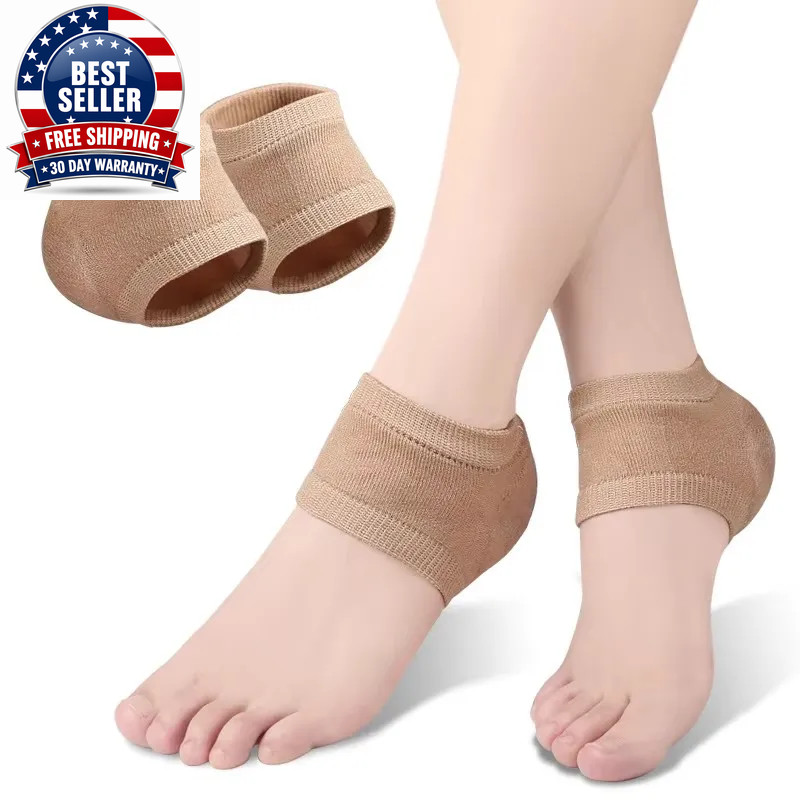 Gel Heel Protector Sleeve, Silicone Heel Pads, Plantar Fasciitis Support, Foot R