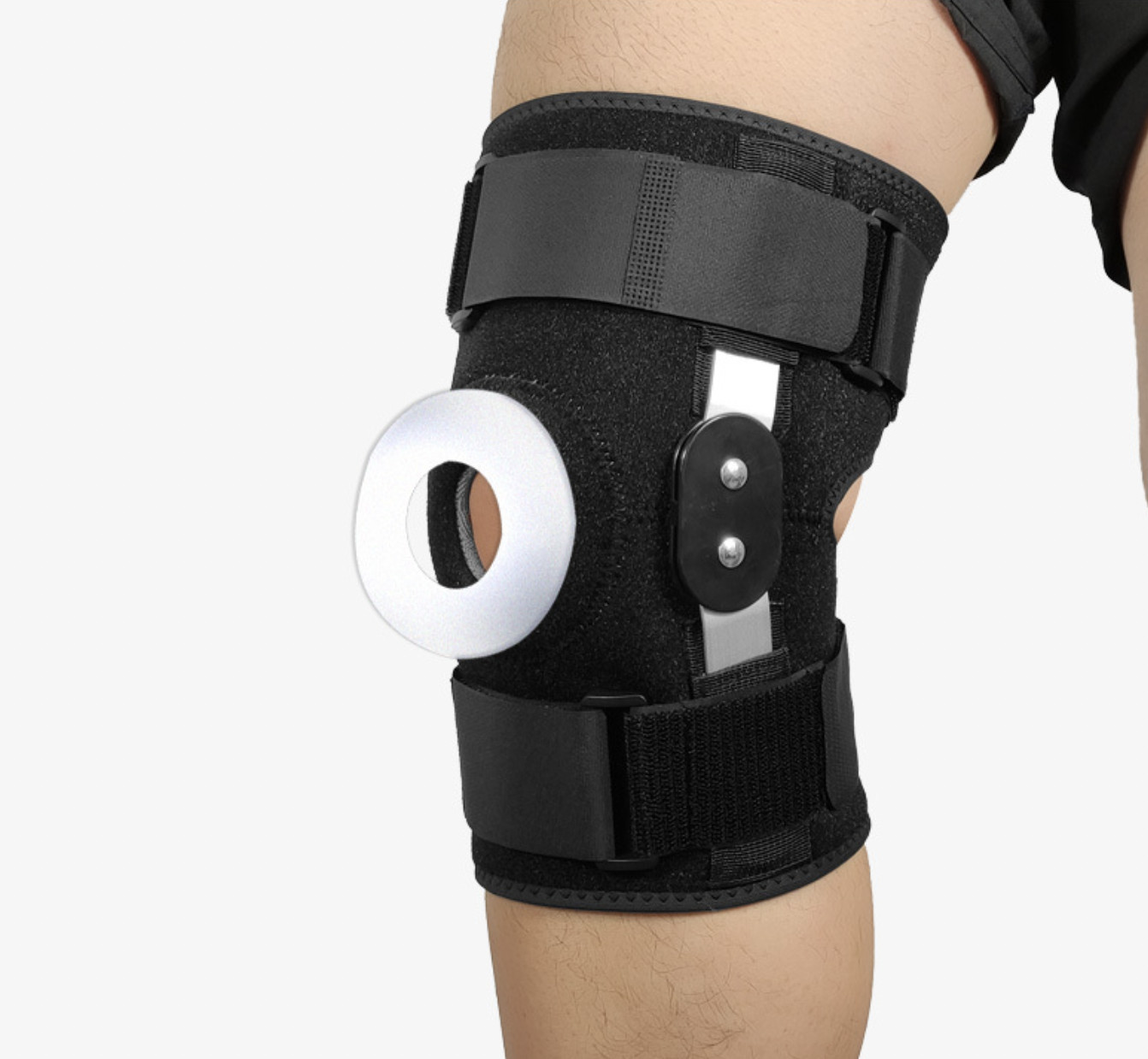 Knee Brace Support Strap with Side Hinged Patella Stabilizers Pain Relief Wrap