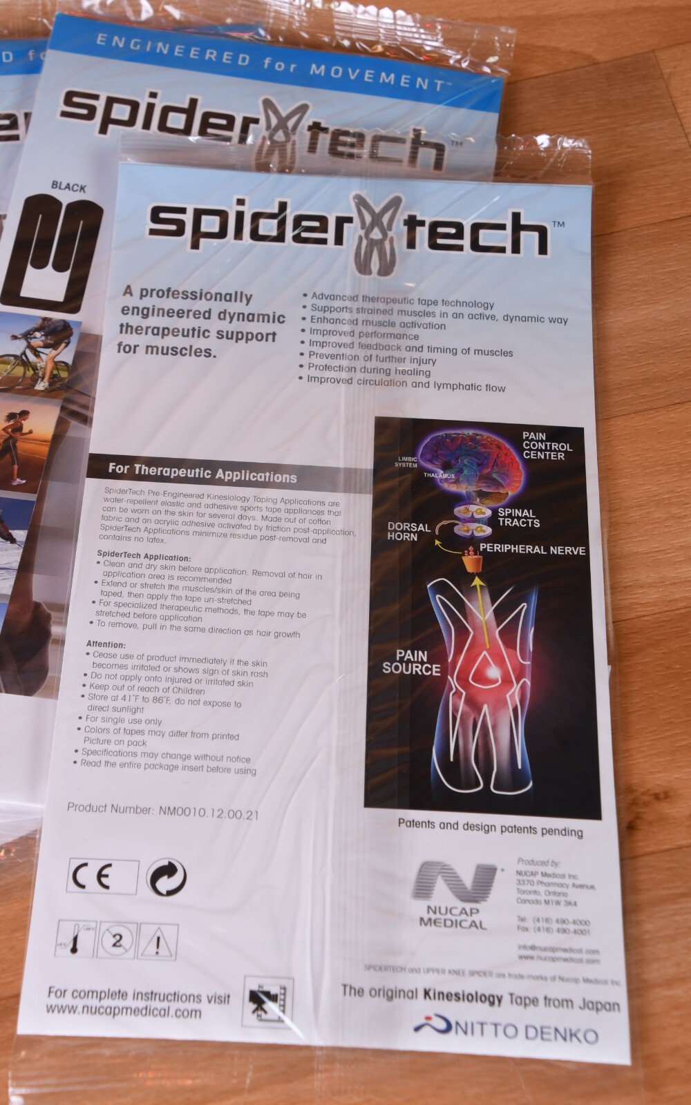 Spider Tech Precut Upper Knee tape-5 Packs