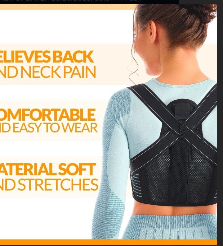 Posture Corrector for Women and Men Adjustable Mid and Upper Back Brace Selbite
