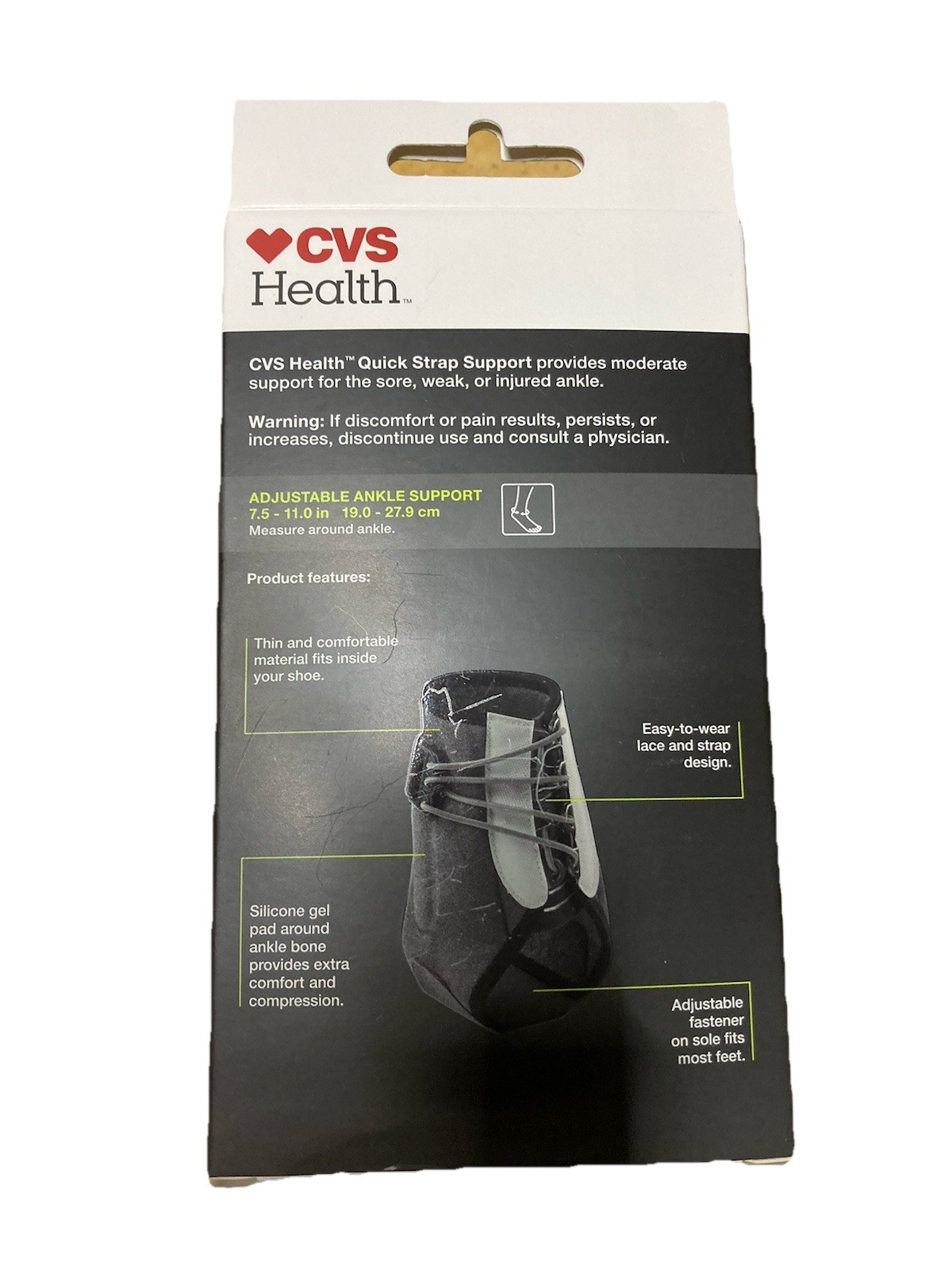 CVS Health Support Ankle Quick Strap One Size LOT OF 3 ($90 Value)