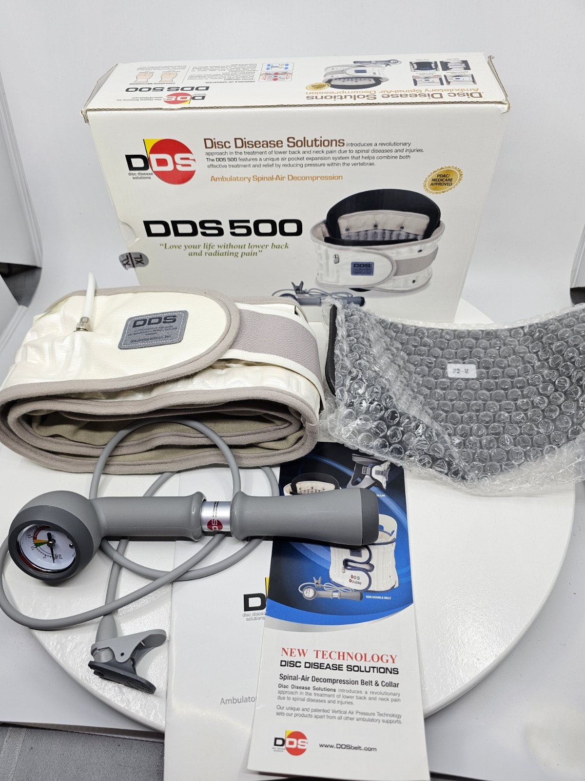 DDS 500 Disc Disease Solutions Back Belt Size XL Spinal Air Decompression 📦