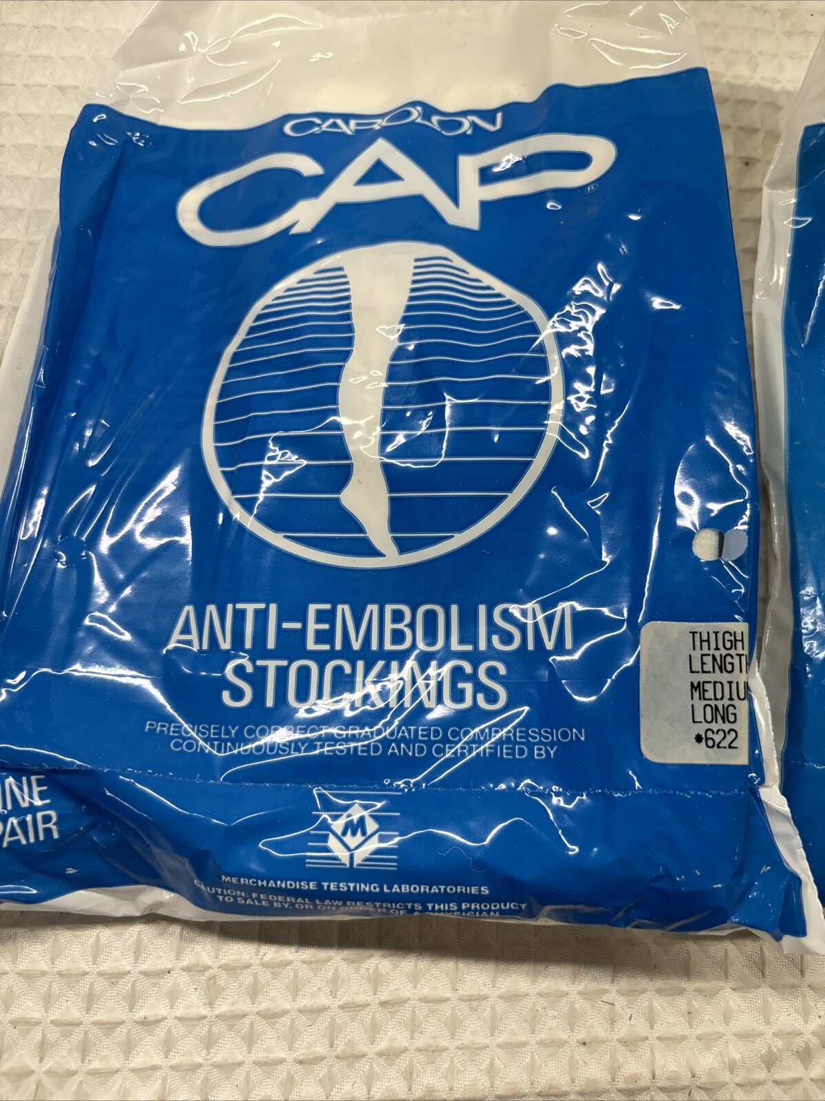 Carolon Cap Anti- Embolism Stockings No Latex Thigh High Medium (Long 622) 2pr