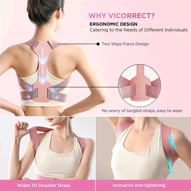 Adjustable Posture Corrector Back Support Brace Breathable Shoulder Belt