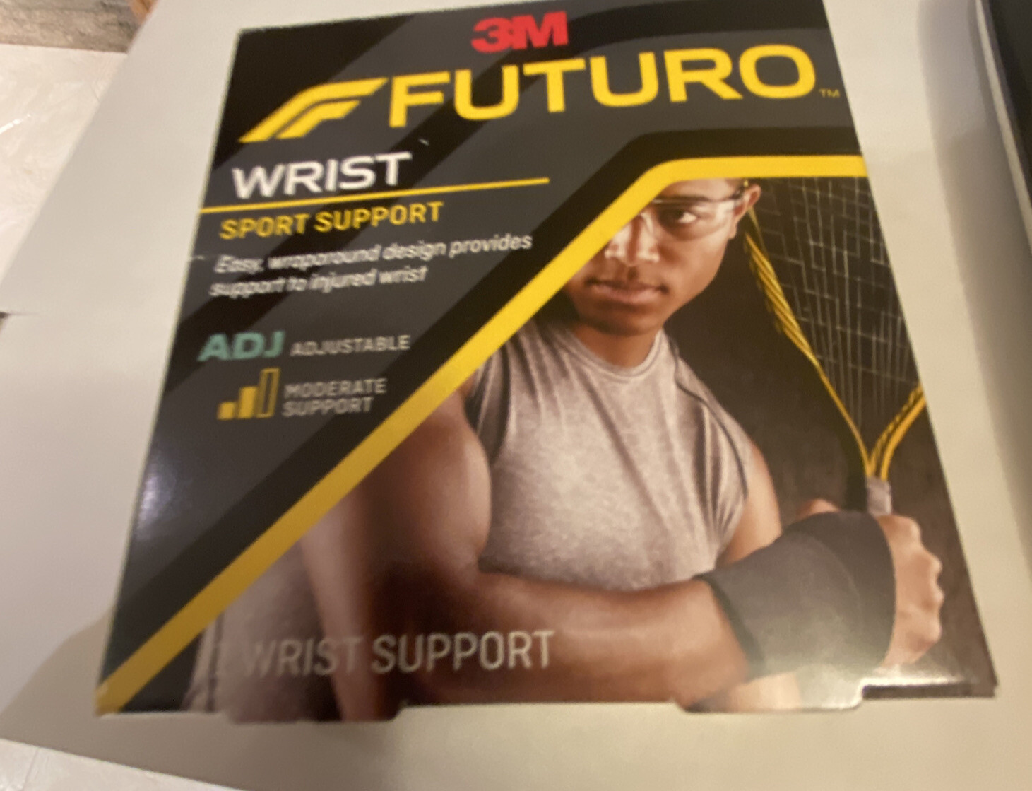 Futuro Wrist Sport Support Adjustable Sizing Moderate Support Black Box 09033