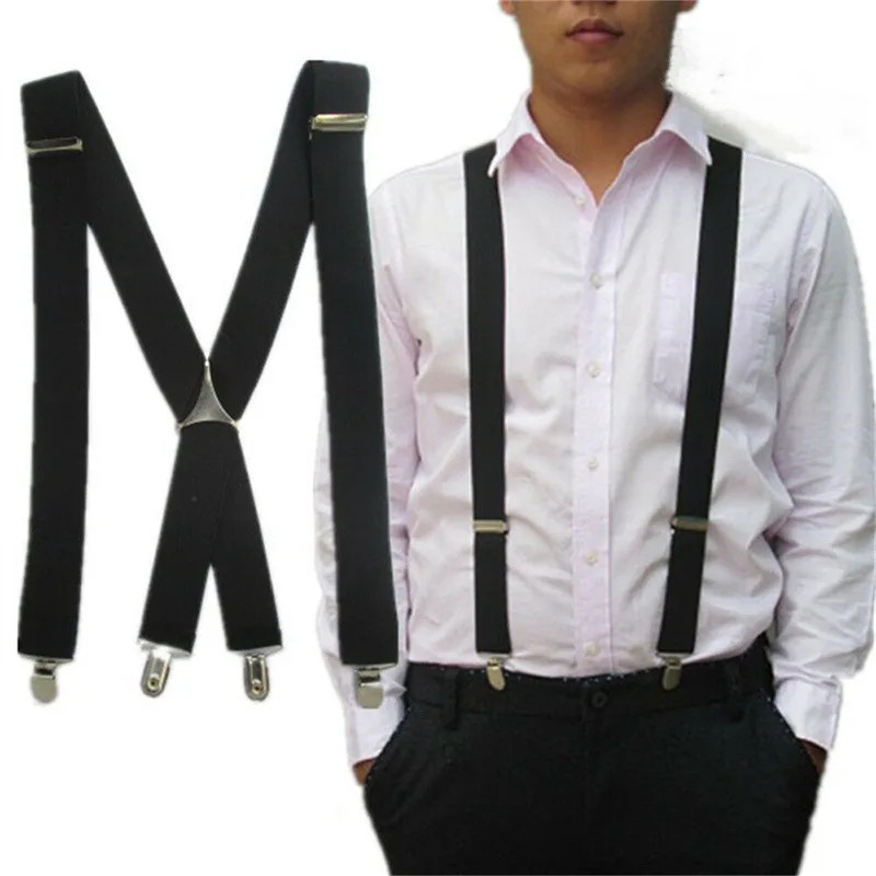 High Quality Men Women Solid Colorful Elastic Suspender Y-Back Brace Adjustable