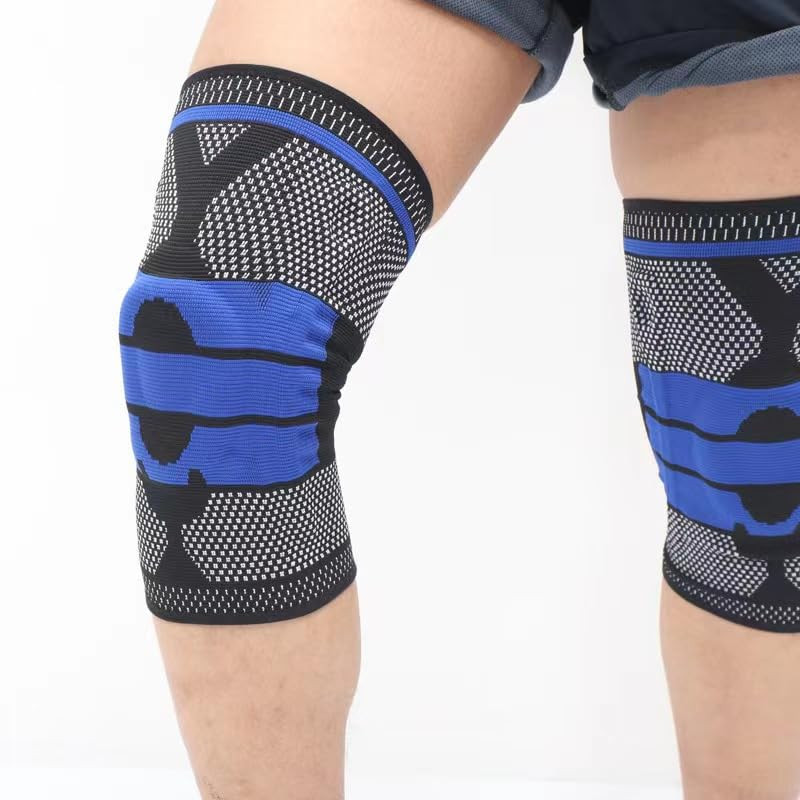 Knee Sleeves Compression Brace with Stabilizers for Pain Relief, Medium Black
