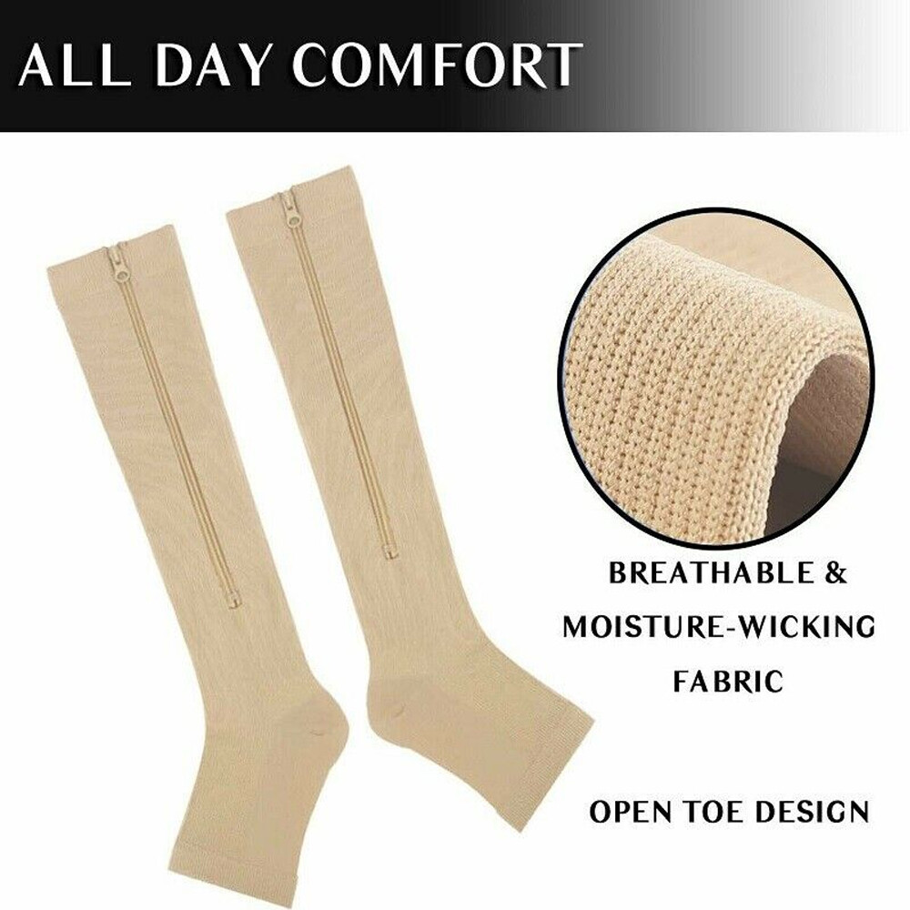 Compression Sleeve Socks 20-30 mmhg Knee High Support Socks Foot Pain Relief