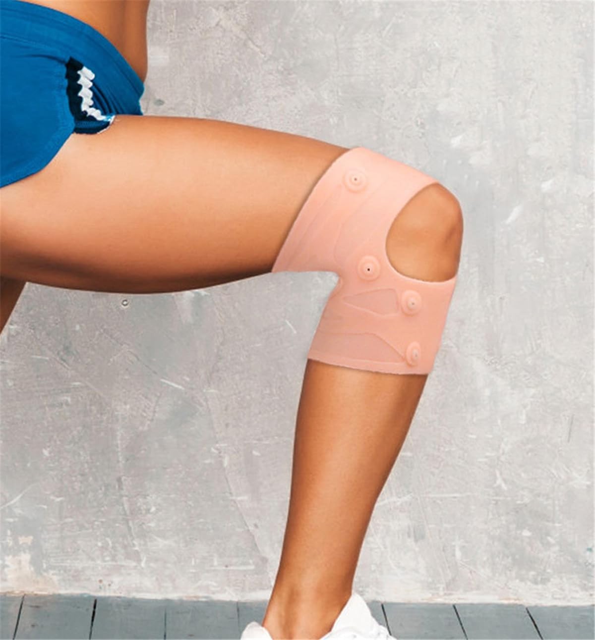 Magnetic Knee Pads, 1 Pair Breathable Silicone Brace Short style
