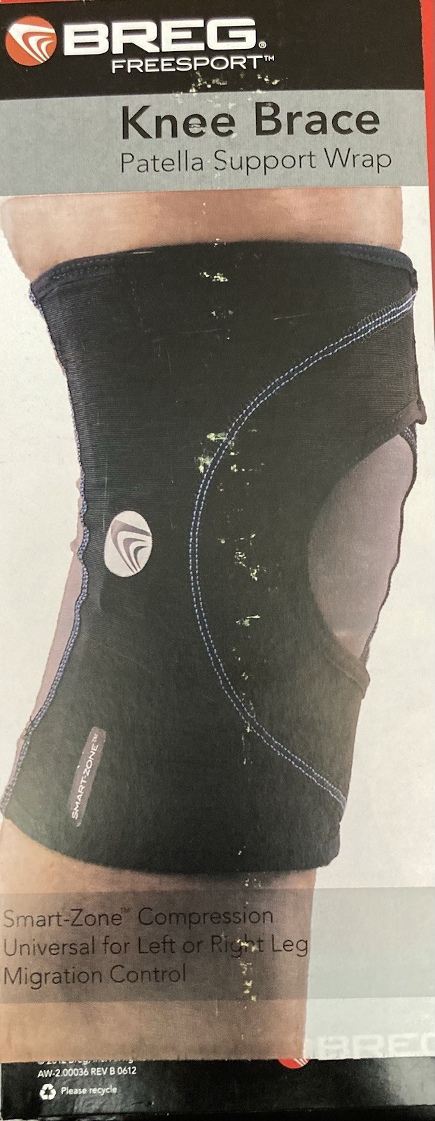 Breg FreeSport Wrap Knee Brace Patella Support XXS 100463-005