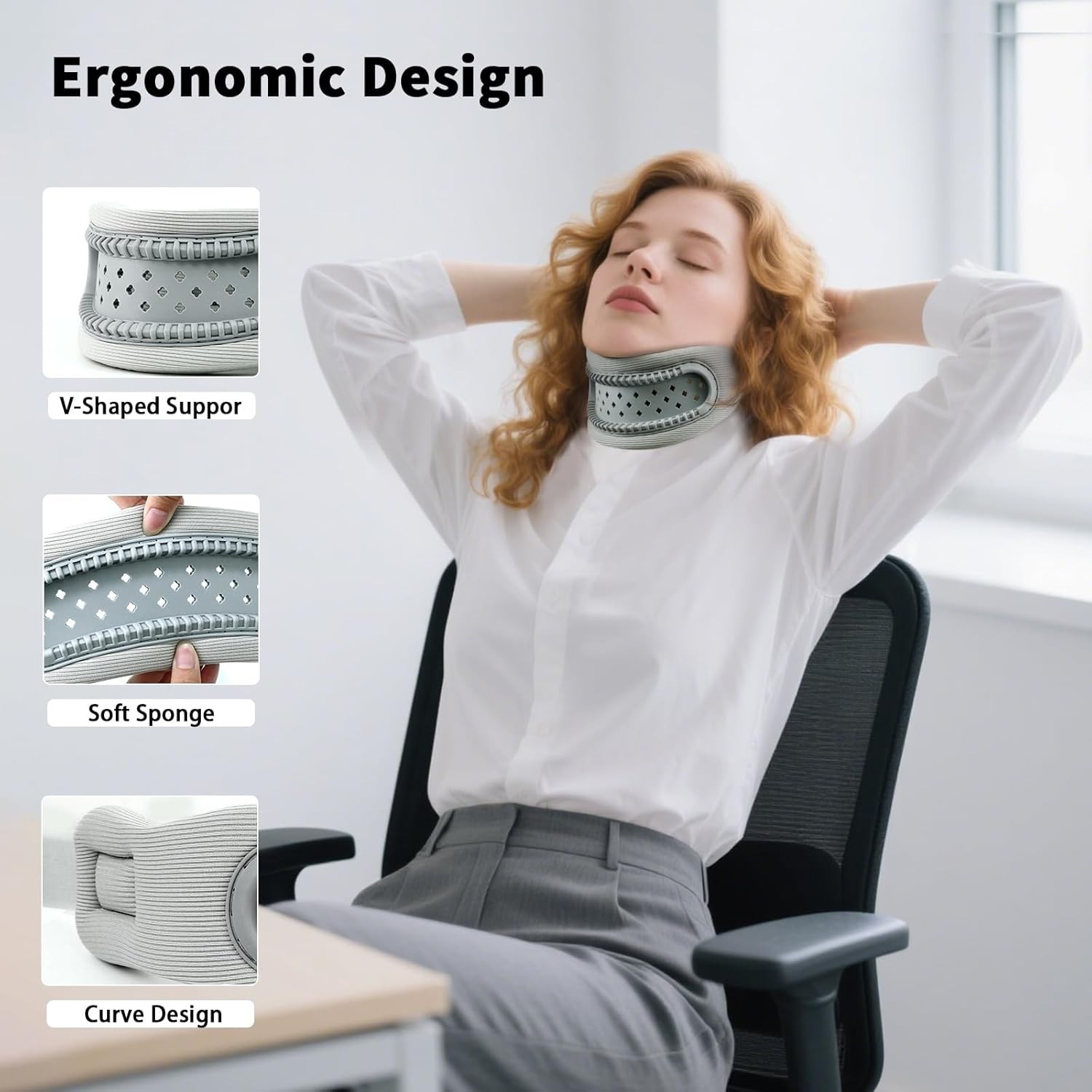 Adjustable Neck Brace Support Wrap,Support Cervical Collar,Relieve Neck Pressure