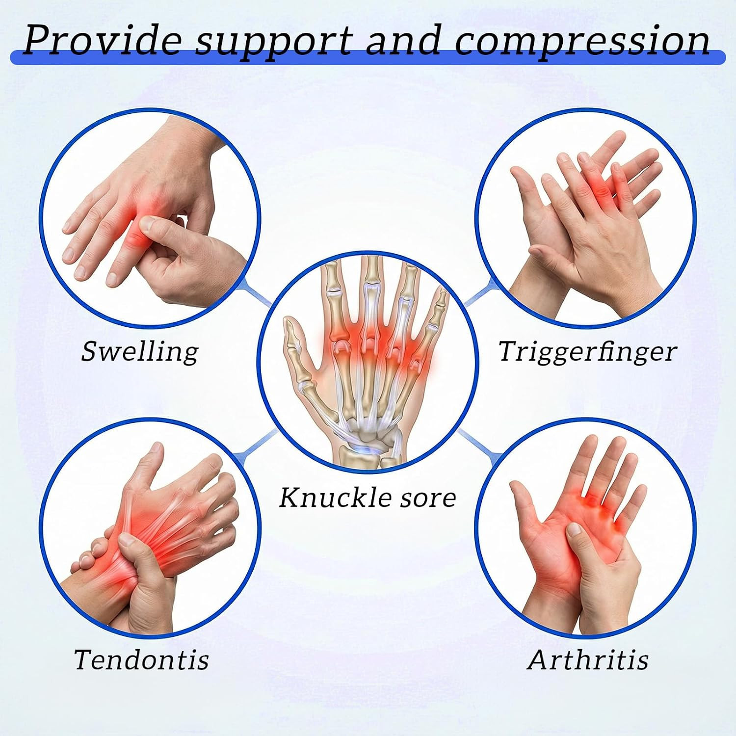 20Pcs Sport Finger Sleeves, Breathable Finger Brace | Elastic Finger Support Sle