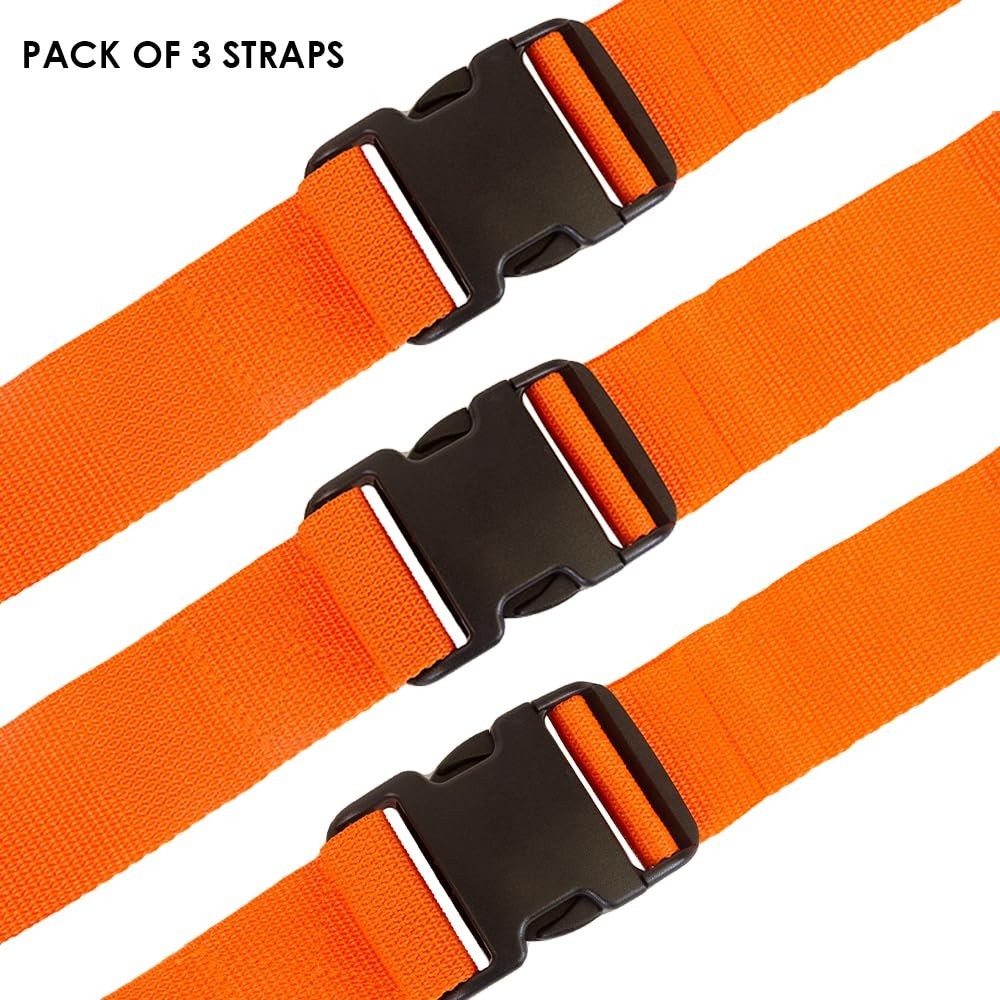 Adjustable Patient Immobilization Straps – 3 Pack, Quick Release Buckles, 9ft, O